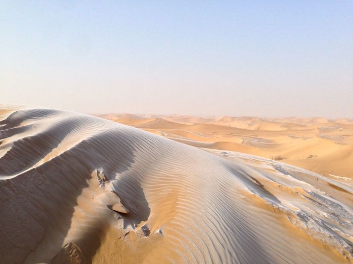 Scenic view of desert against sky