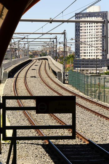 Subway tracks seen from the station.