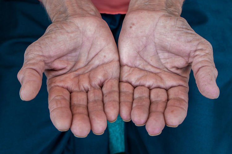 Close-up of person hands
