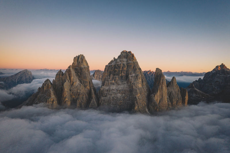 High above the dolomites, italy.
