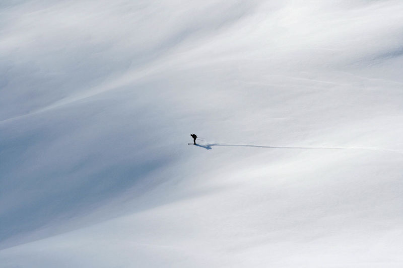 Solo skier
