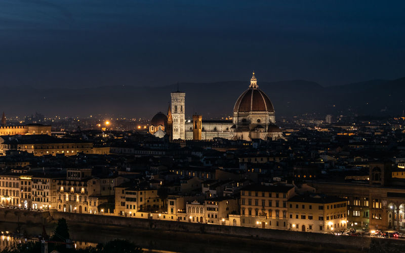 Florence at night, as seen from the piazzale michelangelo