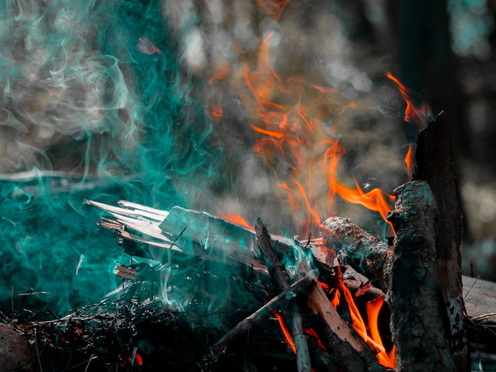 Close-up of bonfire