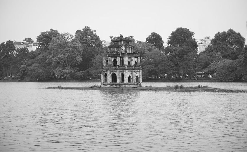 Built structure in the lake