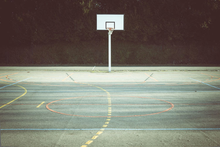 Basketball hoop outdoors