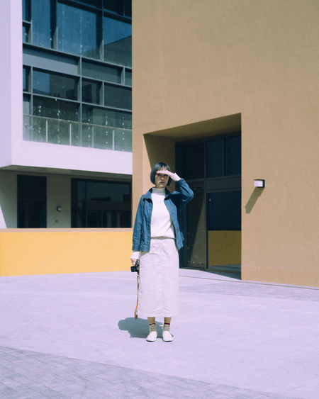 Architecture Building Exterior Built Structure Day Full Length Leisure Activity Lifestyles One Person Outdoors Real People Standing Young Adult Young Women The Fashion Photographer - 2018 EyeEm Awards