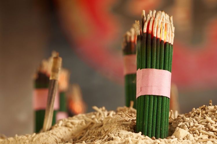 Close up of incenses
