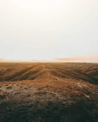 Scenic view of landscape against clear sky