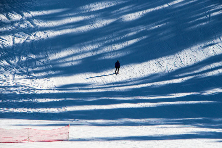 Skiing downhill 