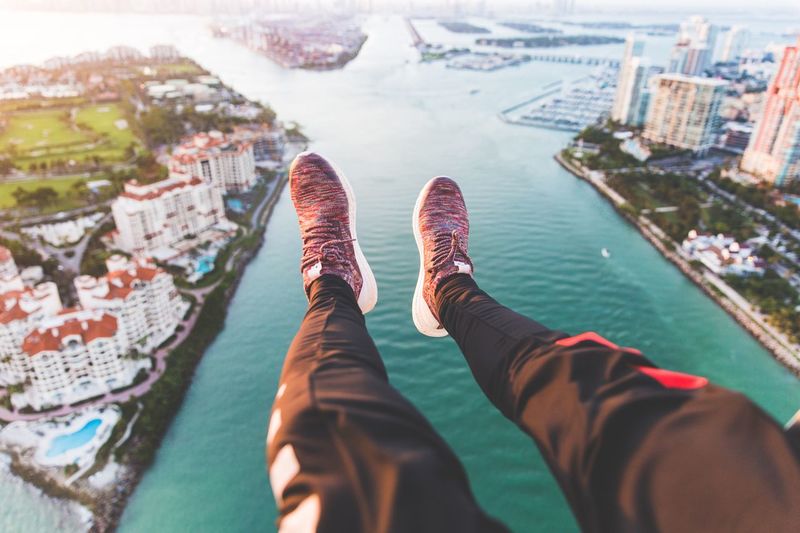 Hanging over south beach, miami