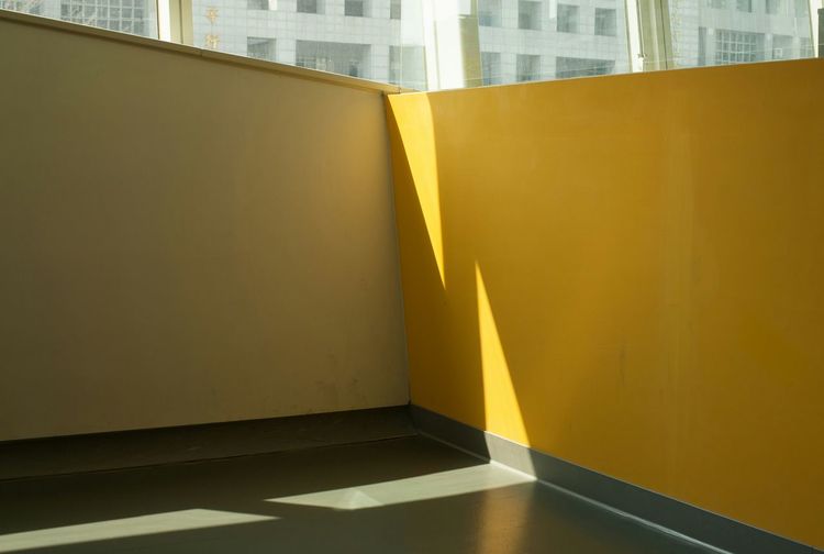 Sunlight falling on surrounding wall