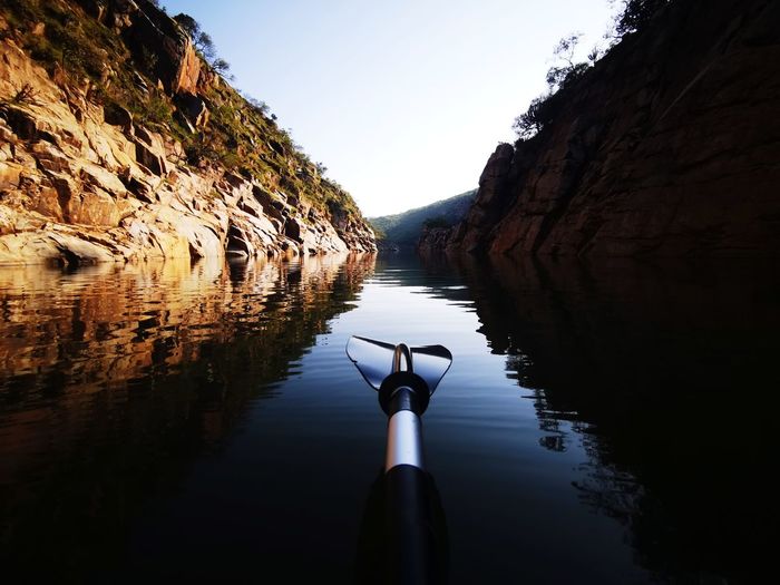 Kayaking at bivane dam early morning 