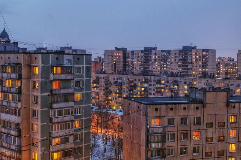 Residential buildings in russia