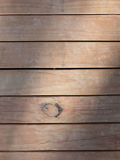 Top down view of wood decking
