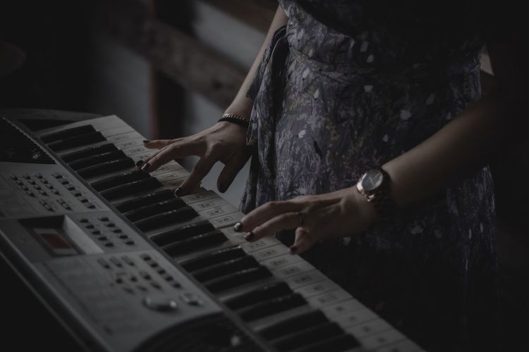 Playing piano