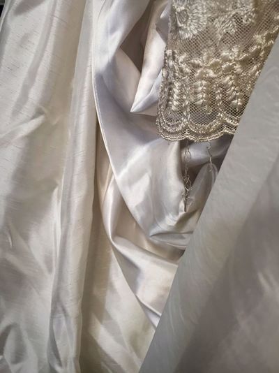 Full frame shot of wedding dress