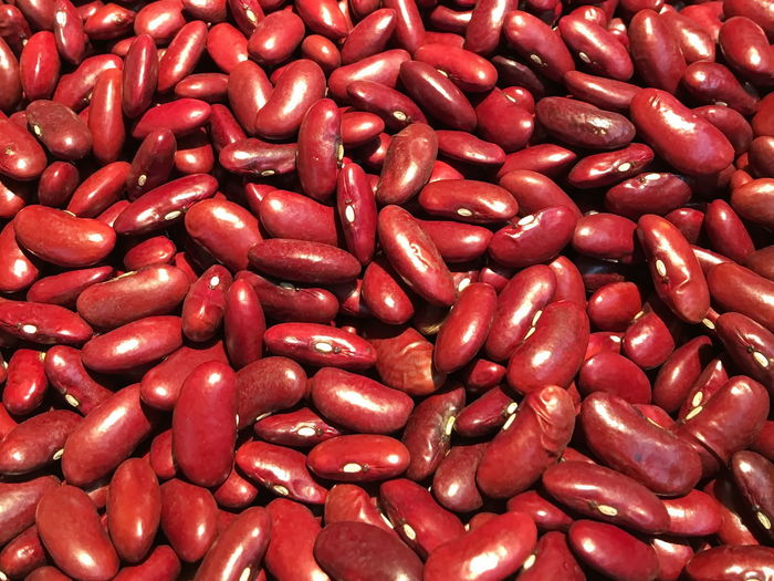 Full frame image of red beans at market stall