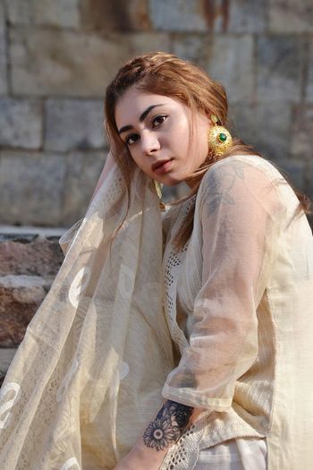 Portrait of beautiful young woman
