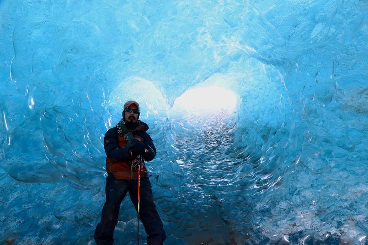 In the ice cave,iceland