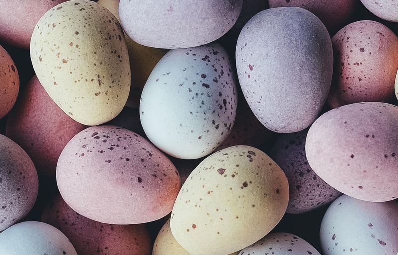 Pink and blue easter eggs