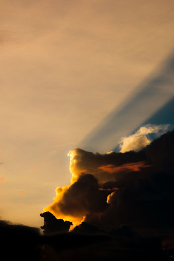 Scenic view of dramatic sky during sunset
