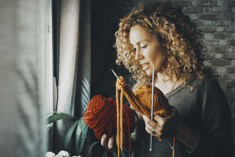 Young woman playing guitar
