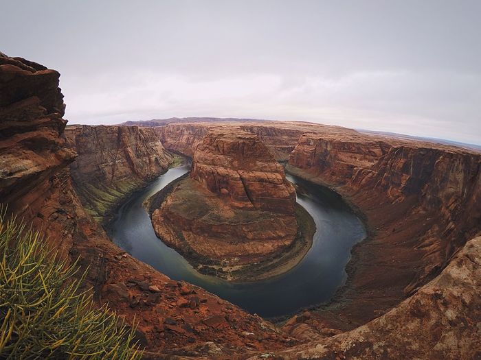 Aerial view of horseshoe bend