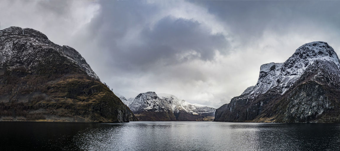 Panoramic view of seascape against sky