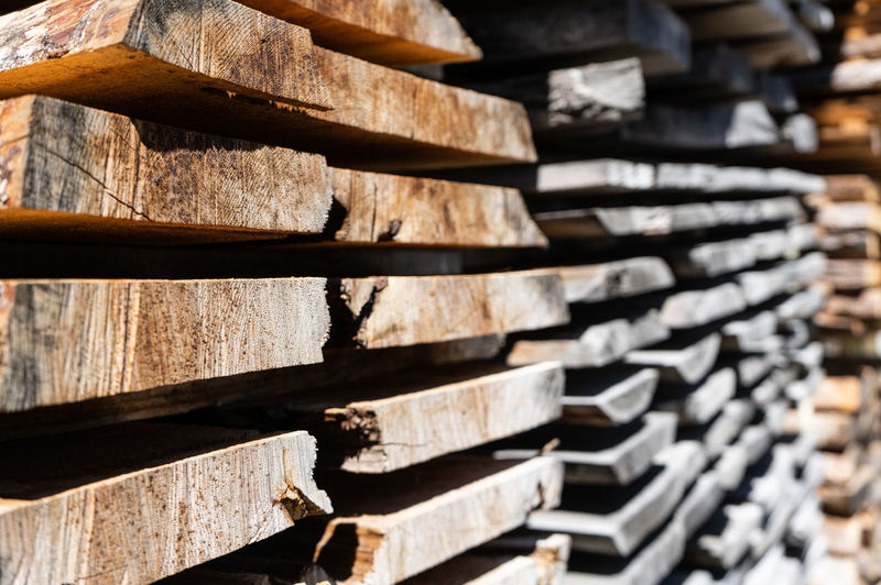 Full frame shot of wooden logs