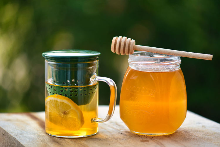 Close-up of drink on table
