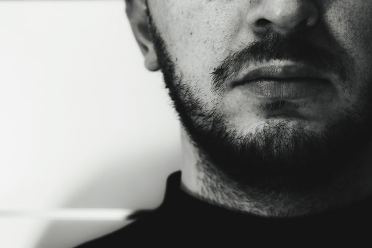 Close-up portrait of young man