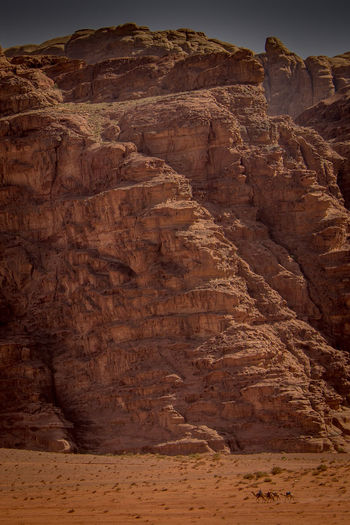 Scenic view of rock formations at desert