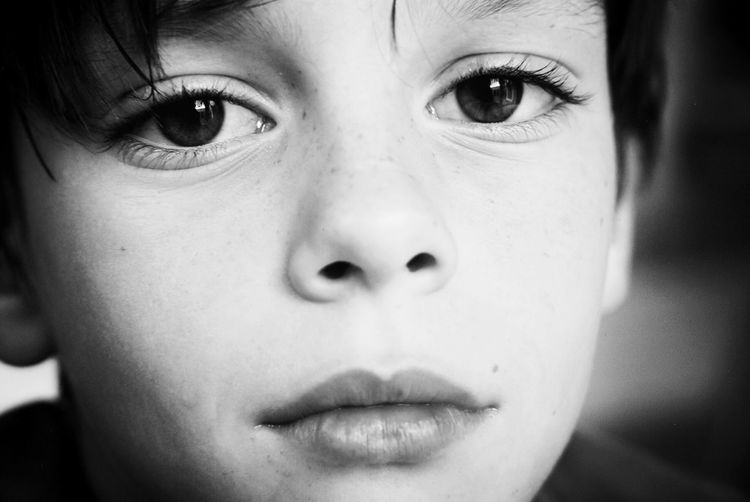 Close-up portrait of boy