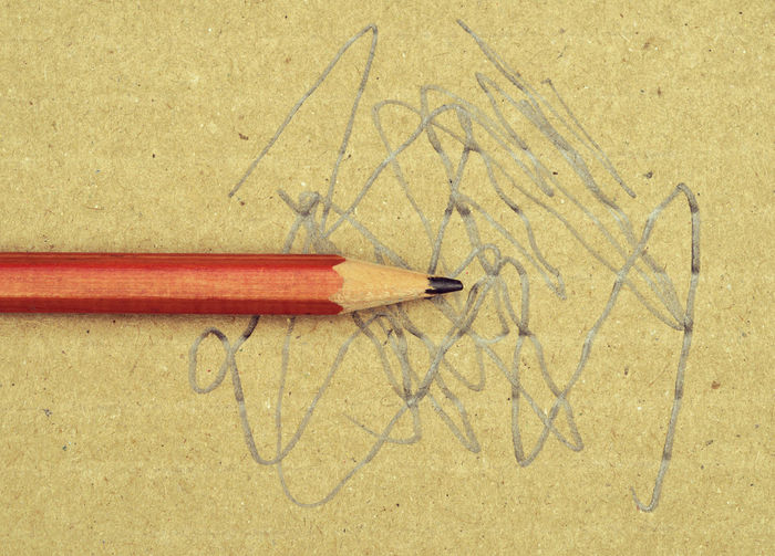 Close-up of pencil on paper