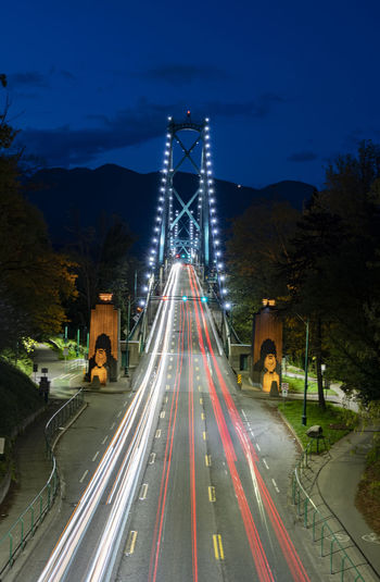 Lion's gate bridge at stanley park going to north vancouver.