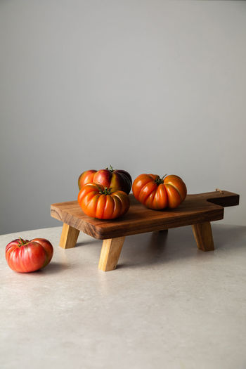 Close-up of tomatoes on table