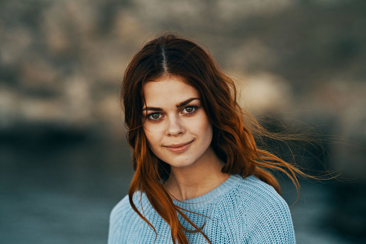 Portrait of smiling young woman