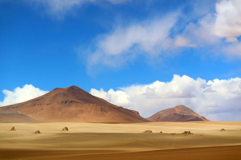Scenic view of desert against sky
