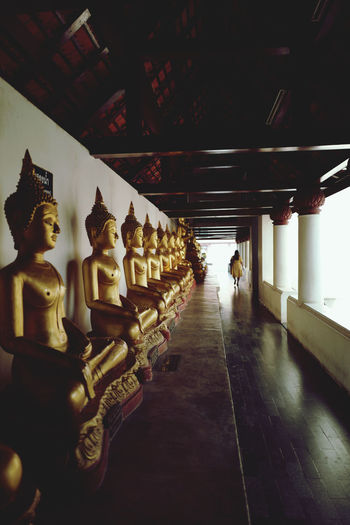 View of statues in building