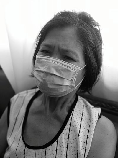 Close-up portrait of a old woman