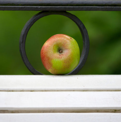 Close-up of apples in container