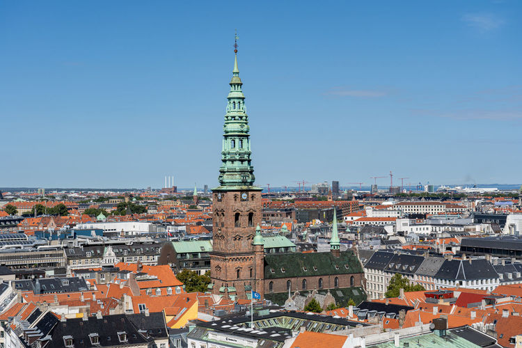 Aerial view of buildings in city