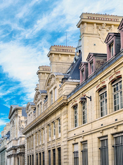Low angle view of historic building against sky