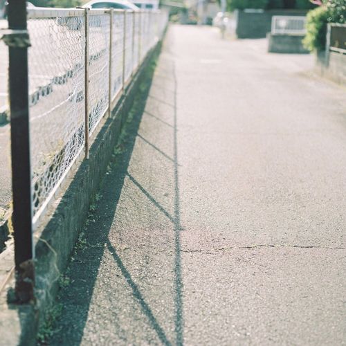 Close-up of railing