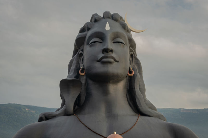 Adiyogi shiva statue from unique different perspectives