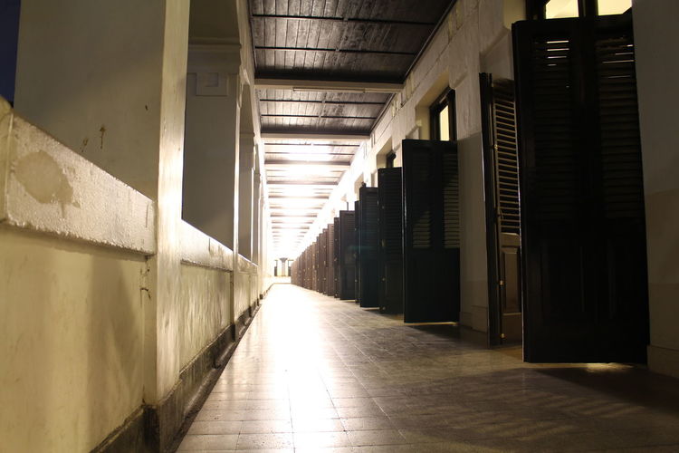 Empty corridor of building