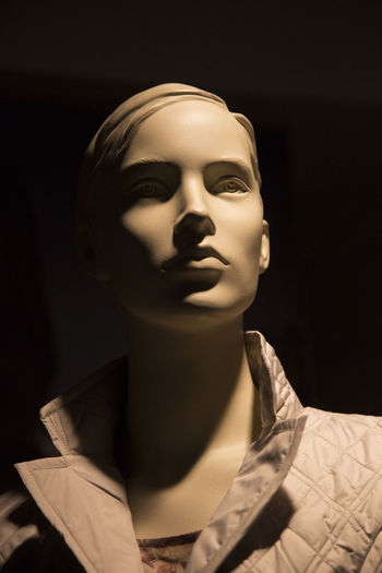 Low angle view of mannequin in store