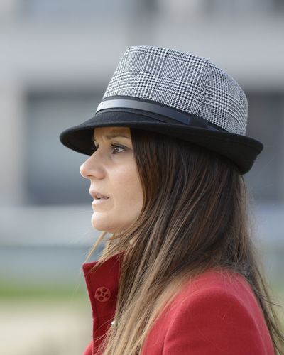 Portrait of young woman looking away