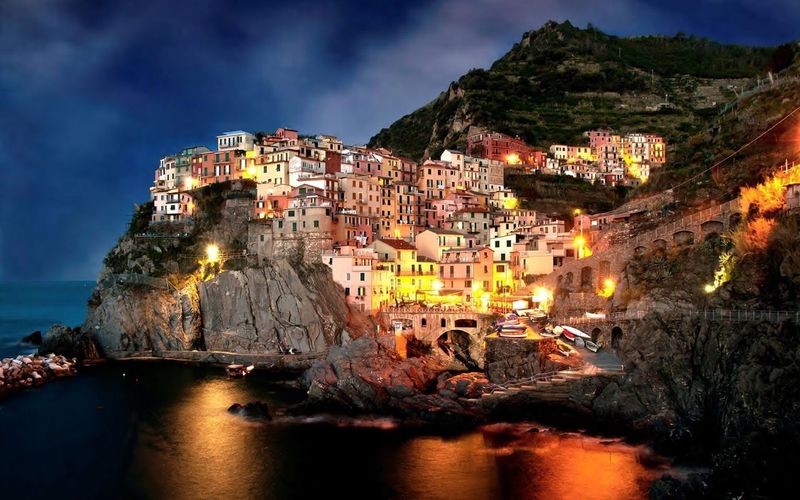 Amalfi coast at night