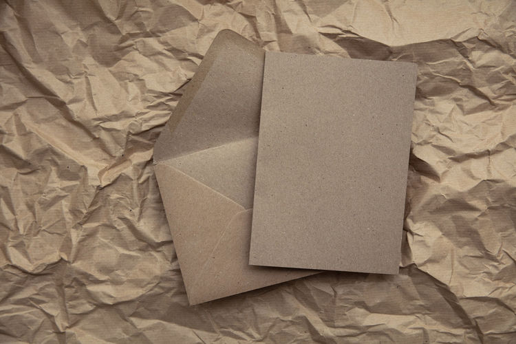 High angle view of crumpled paper